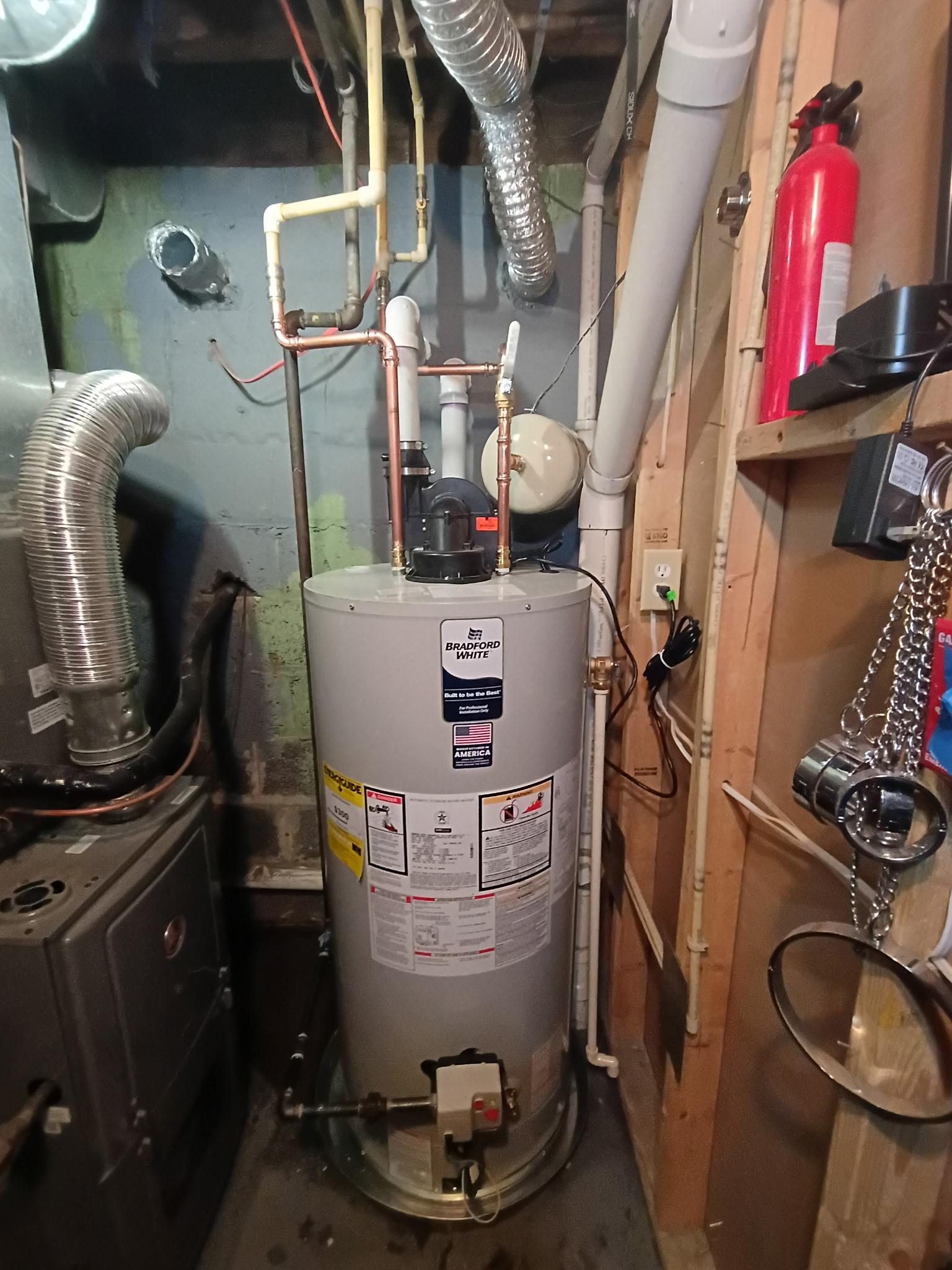 Completed water heater replacement in Washington, DC