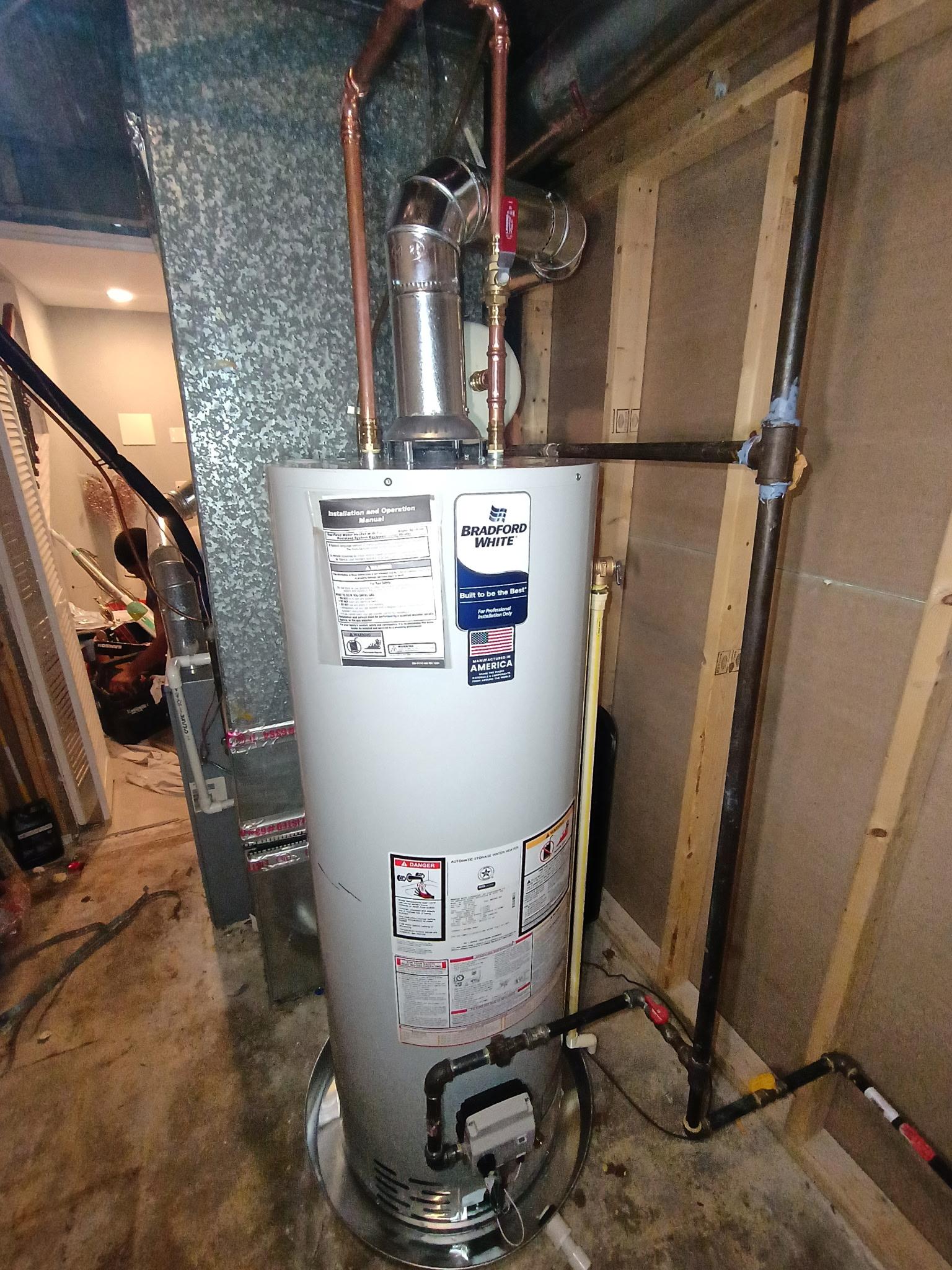Completed water heater replacement in Temple Hills, MD