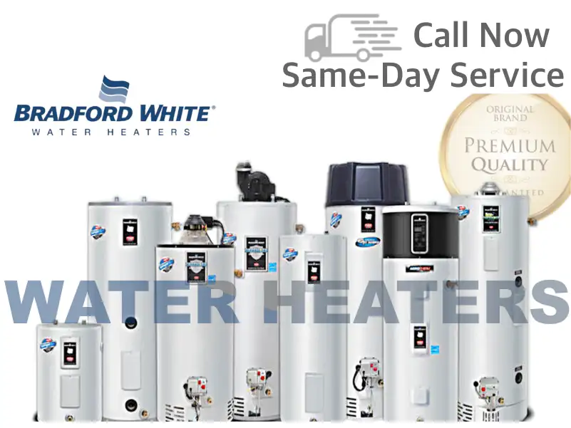 Collection of water heaters by Bradford White